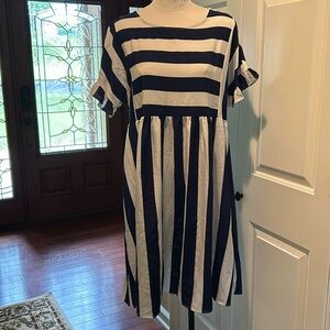 Striped baby doll-style dress